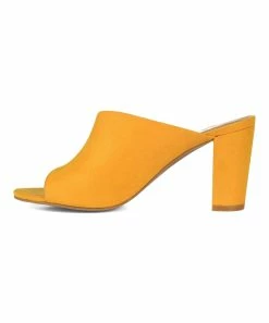 Journee Collection | Mustard Curved Allea Mule - Women -High heel Store zu111149576 alt 3 tm1673549081