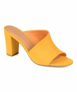 Journee Collection | Mustard Curved Allea Mule - Women