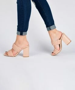 Journee Collection | Green Braided-Strap Melissa Sandal - Women -High heel Store zu111149595 alt 2 tm1673549081