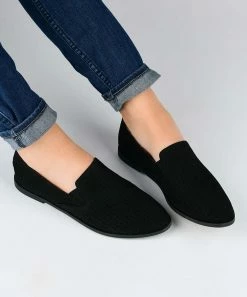 Journee Collection | Black Perforated Lucie Ballet Flat - Women -High heel Store zu111149596 alt 3 tm1669925820