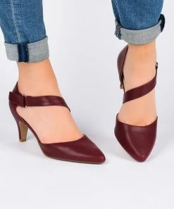 Journee Collection | Black Crossed-Strap Tillis Pump - Women -High heel Store zu111149615 alt 4 tm1673549081