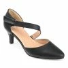 Journee Collection | Black Crossed-Strap Tillis Pump - Women -High heel Store zu111149615 main tm1673549081