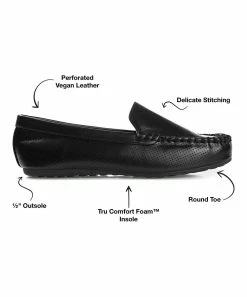 Journee Collection | Black Faux Leather Halsey Loafer - Women -High heel Store zu111149617 alt 2 tm1669925820