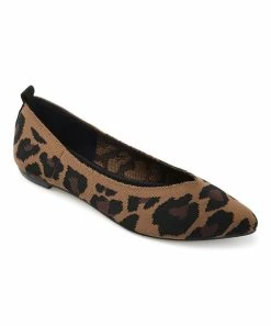 Journee Collection | Brown & Black Leopard Wide-Width Tayleen Ballet Flat - Women