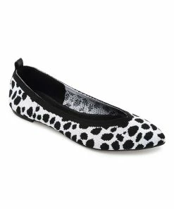 Journee Collection | Black & White Leopard Wide-Width Karise Ballet Flat - Women