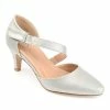 Journee Collection | Silvertone Crossed-Strap Tillis Pump - Women -High heel Store zu111149668 main tm1673549081