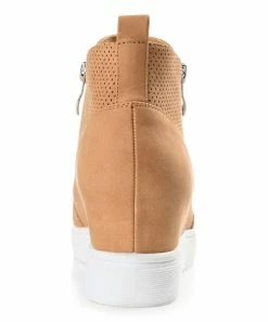 Journee Collection | Tan Pennelope Wedge Sneaker - Women -High heel Store zu111149672 alt 2 tm1673549274