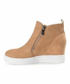 Journee Collection | Tan Pennelope Wedge Sneaker - Women -High heel Store zu111149672 alt 3 tm1673549274