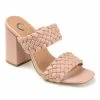 Journee Collection | Blush Braided-Strap Melissa Sandal - Women