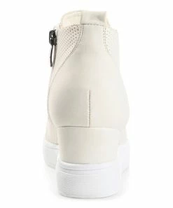 Journee Collection | Bone Pinhole Clara Wedge Sneaker - Women -High heel Store zu111149693 alt 3 tm1673549274