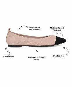 Journee Collection | Blush & Black Veata Ballet Flat - Women -High heel Store zu111149697 alt 1 tm1669926507