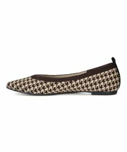 Journee Collection | Brown & Cream Houndstooth Karise Ballet Flat - Women -High heel Store zu111149708 alt 1 tm1669926507