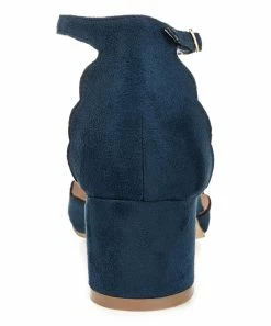 Journee Collection | Navy Scalloped Edna Pump - Women -High heel Store zu111149709 alt 1 tm1673549274