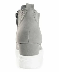 Journee Collection | Gray Pinhole Clara Wedge Sneaker - Women 10 Journee Collection | Gray Pinhole Clara Wedge Sneaker - Women -High heel Store zu111149710 alt 3 tm1673549274