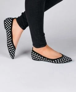 Journee Collection | Black & White Dot Tayleen Ballet Flat - Women -High heel Store zu111149735 alt 3 tm1669926507