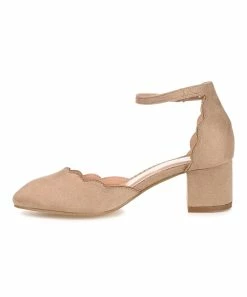 Journee Collection | Taupe Scalloped Edna Pump - Women -High heel Store zu111149779 alt 3 tm1673549274