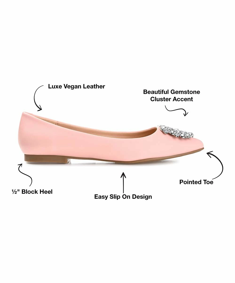 Journee Collection | Pink Wide-Width Renzo Ballet Flat - Women 6 Journee Collection | Pink Wide-Width Renzo Ballet Flat - Women - Image 4