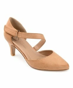 Journee Collection | Tan Crossed-Strap Tillis Pump - Women