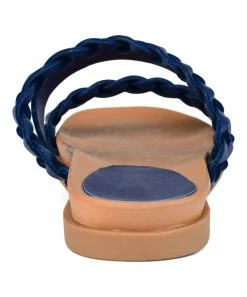 Journee Collection | Blue Braided-Strap Colette Sandal - Women -High heel Store zu111149861 alt 3 tm1673549769