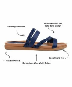 Journee Collection | Blue Braided-Strap Colette Sandal - Women -High heel Store zu111149861 alt 4 tm1673549769