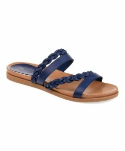 Journee Collection | Blue Braided-Strap Colette Sandal - Women
