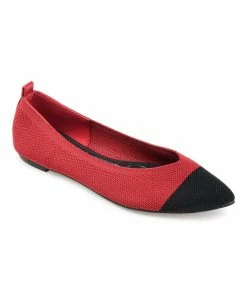 Journee Collection | Red & Black Veata Ballet Flat - Women