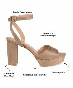 Journee Collection | Taupe Open-Toe Nairri Pump - Women -High heel Store zu111149956 alt 3 tm1673549769