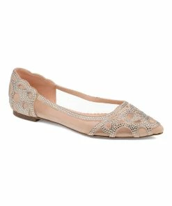 Journee Collection | Beige Rhinestone Batavia Ballet Flat - Women