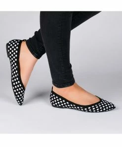 Journee Collection | Light Brown & White Gingham Tayleen Ballet Flat - Women -High heel Store zu111150181 alt 4 tm1669926838