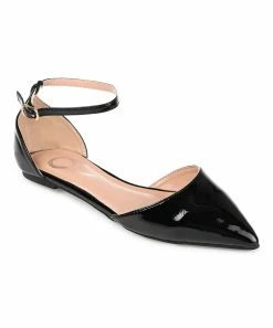 Journee Collection | Black Patent Reba Ballet Flat - Women