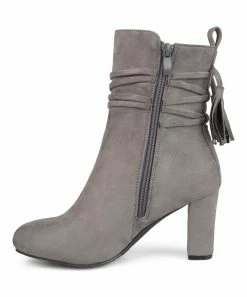 Journee Collection | Gray Zuri Ankle Boot - Women -High heel Store zu111153390 alt 1 tm1673623501