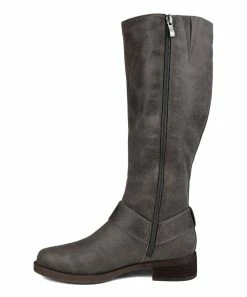 Journee Collection | Slate Crisscross Meg Wide-Calf Knee-High Boot - Women -High heel Store zu111153392 alt 2 tm1670273723