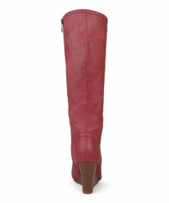 Journee Collection | Red Wide-Calf Wedge Boot - Women -High heel Store zu111153539 alt 3 tm1670273723