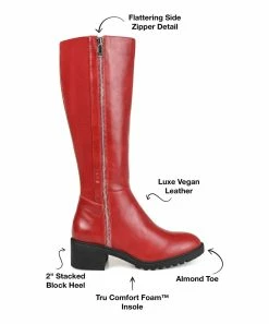 Journee Collection | Red Side-Zip Morgaan Wide-Calf Boot - Women 9 Journee Collection | Red Side-Zip Morgaan Wide-Calf Boot - Women -High heel Store zu111153541 alt 2 tm1670273723