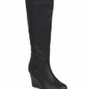Journee Collection | Black Wide-Calf Wedge Boot - Women -High heel Store zu111154314 main tm1670273812