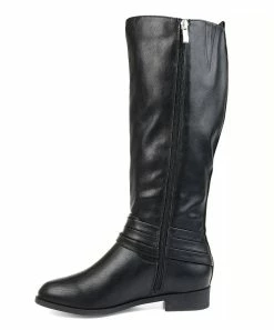 Journee Collection | Black Wide-Calf Ivie Boot - Women -High heel Store zu111155235 alt 1 tm1670273983