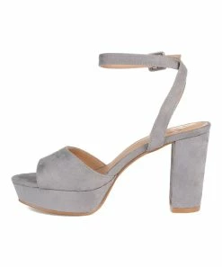 Journee Collection | Gray Open-Toe Nairri Pump - Women -High heel Store zu111157892 alt 3 tm1673549769