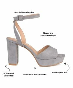 Journee Collection | Gray Open-Toe Nairri Pump - Women -High heel Store zu111157892 alt 4 tm1673549769