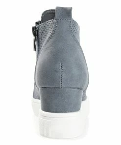 Journee Collection | Blue Pinhole Clara Wedge Sneaker - Women 9 Journee Collection | Blue Pinhole Clara Wedge Sneaker - Women -High heel Store zu111157918 alt 2 tm1673549769