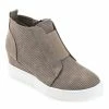 Journee Collection | Taupe Pinhole Clara Wedge Sneaker - Women -High heel Store zu111157969 main tm1673549769