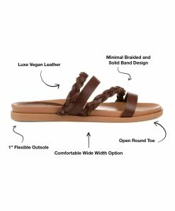 Journee Collection | Brown Braided-Strap Colette Sandal - Women -High heel Store zu111157989 alt 3 tm1673550690