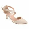 Journee Collection | Beige Crisscross-Strap Riva Pump - Women