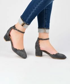 Journee Collection | Blush Scalloped Edna Pump - Women -High heel Store zu111158052 alt 1 tm1673550690