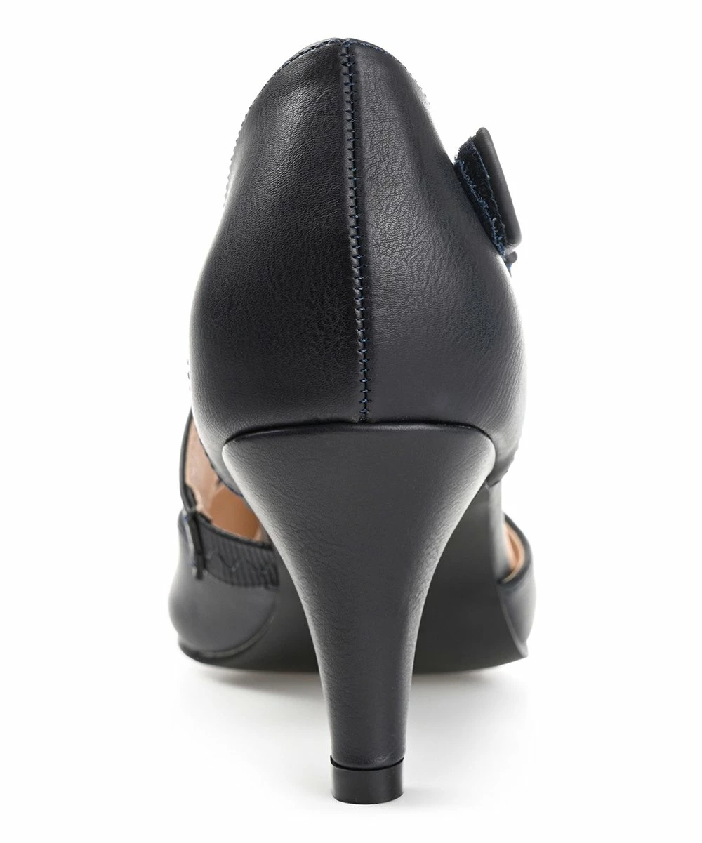 Journee Collection | Blue Crossed-Strap Tillis Pump - Women 6 Journee Collection | Blue Crossed-Strap Tillis Pump - Women - Image 4