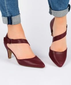 Journee Collection | Blue Crossed-Strap Tillis Pump - Women 11 Journee Collection | Blue Crossed-Strap Tillis Pump - Women -High heel Store zu111158073 alt 4 tm1673550690