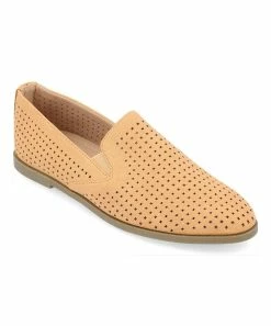 Journee Collection | Light Brown Perforated Lucie Ballet Flat - Women
