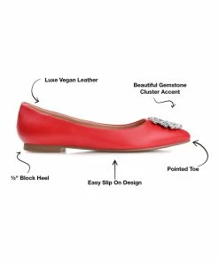 Journee Collection | Red Renzo Ballet Flat - Women -High heel Store zu111158086 alt 3 tm1669922276