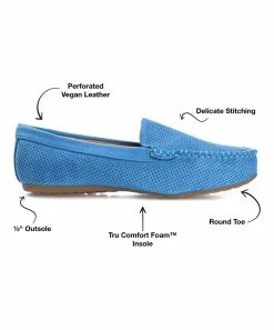 Journee Collection | Blue Halsey Loafer - Women -High heel Store zu111158100 alt 2 tm1669922276