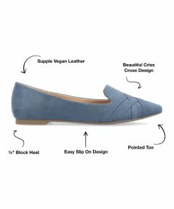 Journee Collection | Blue Wide-Width Mindee Ballet Flat - Women -High heel Store zu111158115 alt 2 tm1669922276