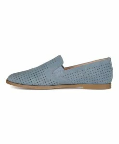 Journee Collection | Blue Perforated Lucie Ballet Flat - Women -High heel Store zu111158137 alt 2 tm1669922276